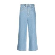 Blauwe Cropped Denim Jeans Kenzo , Blue , Dames