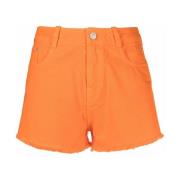 Donker Oranje Denim Shorts Kenzo , Orange , Dames