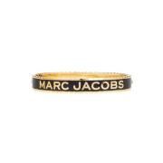 Messing armband met logo Marc Jacobs , Black , Dames