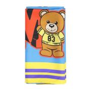 Zijden Sjaal, Varsity Teddy Bear Print Moschino , Multicolor , Dames