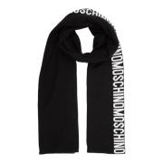 Luxe Wollen Sjaal Moschino , Black , Dames