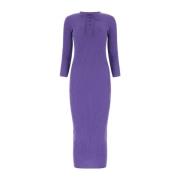 Paarse wollen jurk Moschino , Purple , Dames