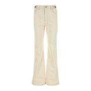 Ivory Denim Jeans - Stijlvol en Comfortabel Paco Rabanne , White , Dam...