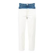 Losse Mom Fit Hoge Taille Jeans Pinko , White , Dames