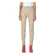 Slim-fit Denim Broek Pinko , Beige , Dames