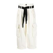 Tapered Trousers Pinko , White , Dames