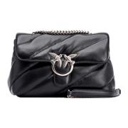 Klassieke Love Tas Puff Sheep Nappa Zwart Pinko , Black , Dames