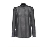 Bruno Blouse Fil Coupe Pinko , Black , Dames