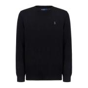 Zwarte Wol Polo Shirt Polo Ralph Lauren , Black , Heren