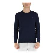 Katoenen sweatshirt met ronde hals Polo Ralph Lauren , Blue , Heren