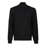 Zwarte half-zip trui Polo Ralph Lauren , Black , Heren