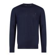 Merino Wol Slim Fit Trui Polo Ralph Lauren , Blue , Heren