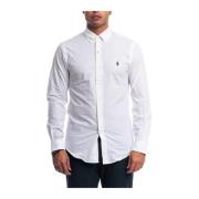 Slim Fit Button Down Overhemd Polo Ralph Lauren , White , Heren
