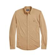 Klassieke Katoenen Piqué Overhemd Polo Ralph Lauren , Brown , Heren