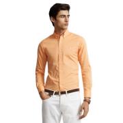 Slim Fit Katoenen Shirt Featherweight Polo Ralph Lauren , Orange , Her...