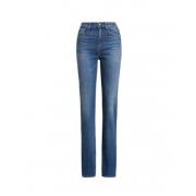 High-waisted Straight Leg Jeans Polo Ralph Lauren , Blue , Dames