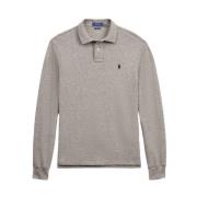 Slim Fit Polo Shirt met Lange Mouwen in Grijs Polo Ralph Lauren , Gray...