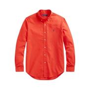 Slim Oxford Shirt in Tomaatrood Polo Ralph Lauren , Red , Heren