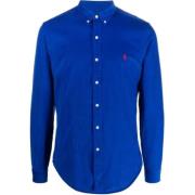 Slim Corduroy Overhemd Polo Ralph Lauren , Blue , Heren