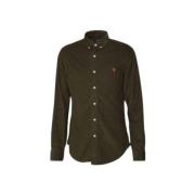 Slim Corduroy Overhemd Polo Ralph Lauren , Green , Heren