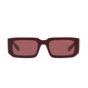 Stijlvolle zonnebril met stijl en duurzaamheid Prada , Red , Unisex