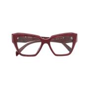 Bruin/Havana Optisch Montuur Stijlvol Ontwerp Prada , Brown , Dames