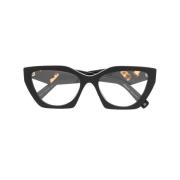 Klassiek Optisch Montuur Zwart Prada , Black , Dames