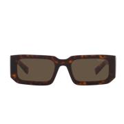 Rechthoekige zonnebril met unieke stijl Prada , Brown , Unisex