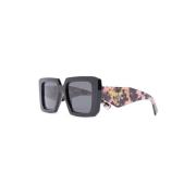 Zwarte zonnebril met originele hoes Prada , Black , Dames