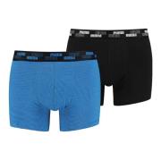 Sportieve Zwarte Tekstprint Boxershorts Puma , Blue , Heren