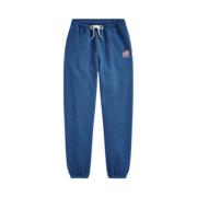 Sportieve Enkel Joggers - Blauwe Polo Vlag Ralph Lauren , Blue , Dames