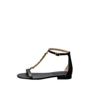 Elise Platte Sandalen - Stijlvol en Comfortabel Ralph Lauren , Black ,...