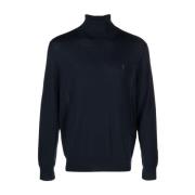 Navy Wool Rollneck Coltrui Ralph Lauren , Blue , Heren