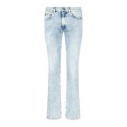 Slim-Fit Denim Jeans met Veren Details Ralph Lauren , Blue , Heren