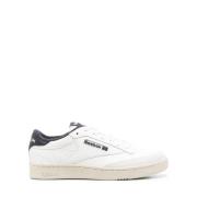 Zwarte Club C 85 Logo-Patch Sneakers Reebok , White , Heren