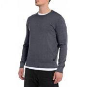 Iron Crewneck Sweater Replay , Gray , Heren