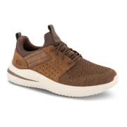 Heren Slip-On Sneakers van Textiel Mesh Skechers , Brown , Heren