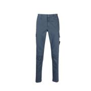 Slim-Fit Staalblauwe Cargo Broek Stone Island , Blue , Heren