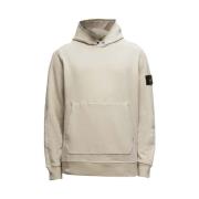 Crèmekleurige Katoenen Stretch Hoodie Stone Island , Beige , Heren