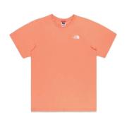 Logo Print Katoenen T-Shirt The North Face , Orange , Heren