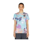 Katoenen Spetter T-Shirt The North Face , Blue , Dames