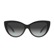 Cat-eye Zonnebril met Tijdloze Stijl Tiffany , Black , Dames