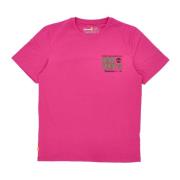 Heren T-shirt met grafische print op de achterkant Timberland , Pink ,...