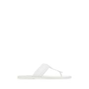 Witte leren teenslippers voor heren Tom Ford , White , Heren