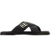 Zwarte Sandalen - Klassieke Stijl Tom Ford , Black , Heren