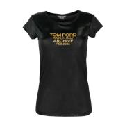 Zwarte Topkleding voor Dames Aw23 Tom Ford , Black , Dames