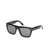 Zwarte gepolariseerde zonnebril Tom Ford , Black , Unisex
