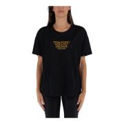 Zijden Jersey T-Shirt Tom Ford , Black , Dames
