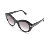 Zwarte zonnebril met originele accessoires Tom Ford , Black , Dames