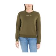 Gouden Linear Sweatshirt Tommy Hilfiger , Green , Dames